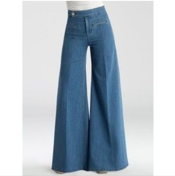 Vintage Guess By Marciano Denim Palazzo Pants - Picture 1 of 16